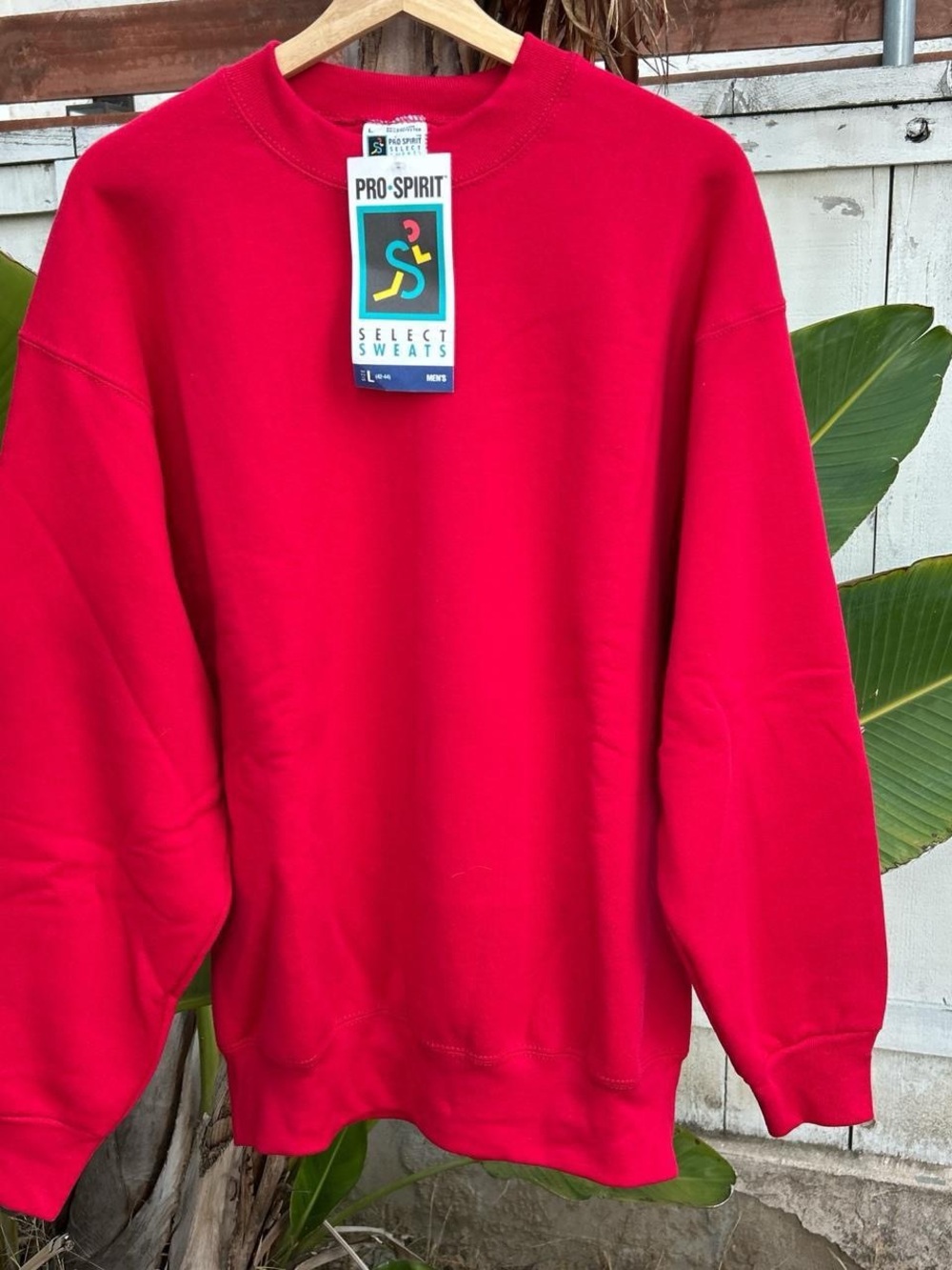 Vintage 1990s Pro Spirit Blank Crewneck NWT USA Made Red Size L
